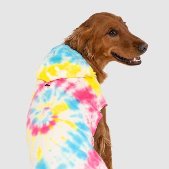 DOG PUPPY TIE DYE HOODIE SWEATSHIRT JACKET COAT - Picture 4 of 4